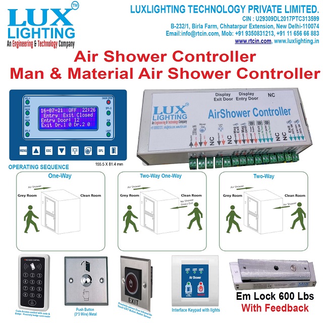 Air Shower Controller , Man & Material Air Shower Controller